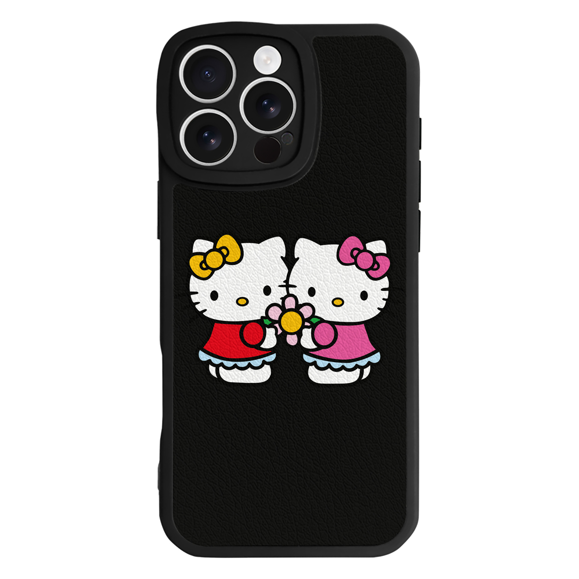 （画像用） Hello Kitty ハローキティ 【iPhone 16シリーズ対応】シリコンスマホケース（レザー調） 材質：シリコン